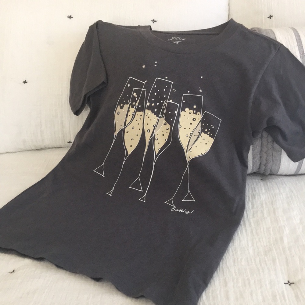 J Crew Graphic Tee, XXS, NWT